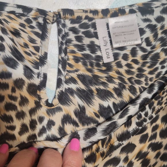 Leopard top/elastic waist - Picture 3 of 3